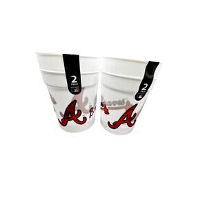 NWT 4 Pack Plastic Braves Drinking Cups BPA Free